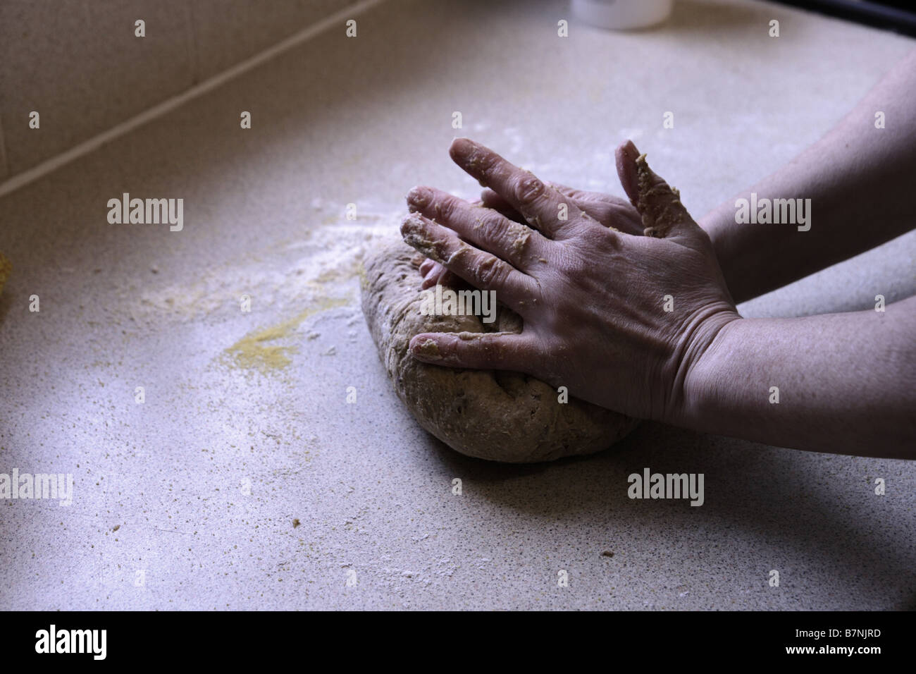 "Teig kneten" Stockfoto