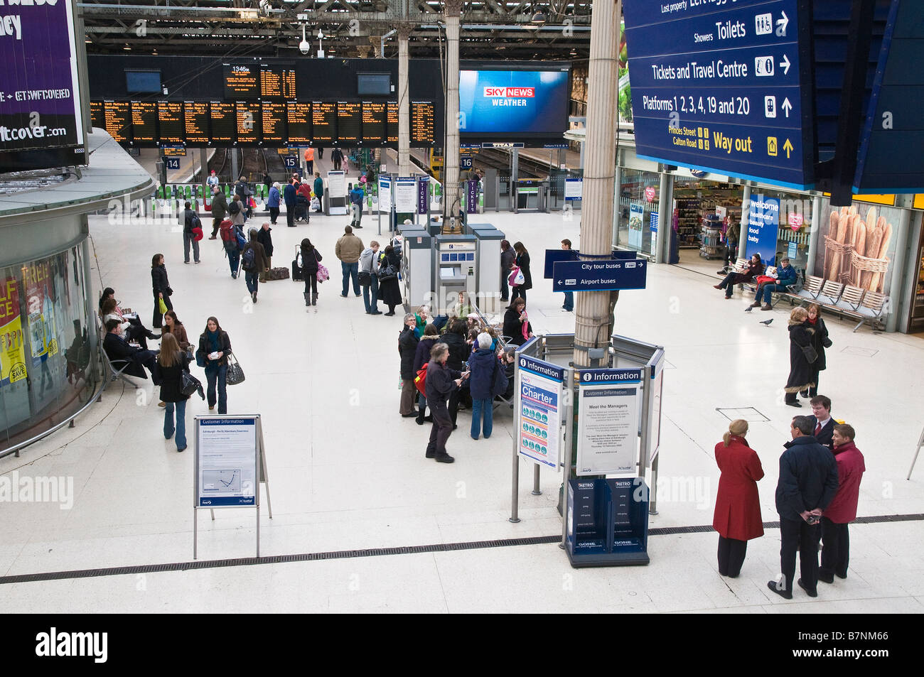 Halle an der Edinburgh Waverley Station Stockfoto