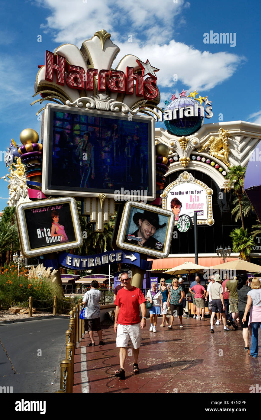 Las Vegas Harrah's Strip Stockfoto