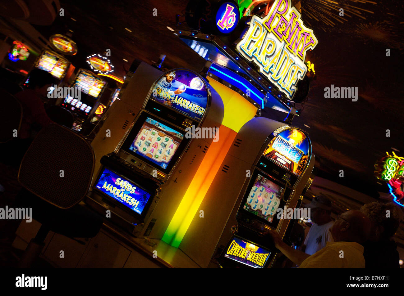 Las Vegas, Spielautomaten Stockfoto