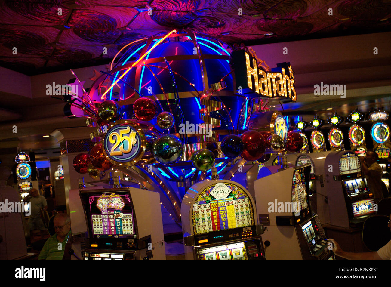 Las Vegas, Harrah's Spielautomaten Stockfoto
