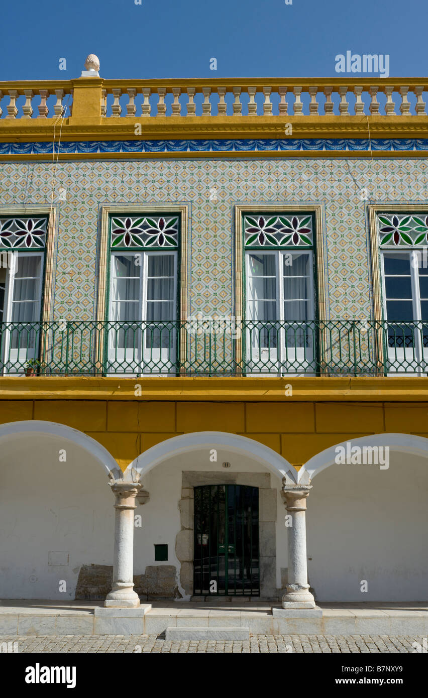 Alentejo, Beja, A Haus bedeckt mit Azulejos Kacheln In der Largo Da República " Stockfoto