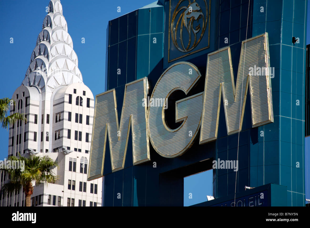 NewYork City und Mgm Grand Hotel Las Vegas Stockfoto