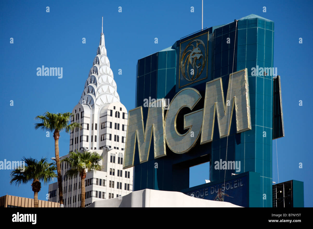 NewYork City und Mgm Grand Hotel Las Vegas Stockfoto