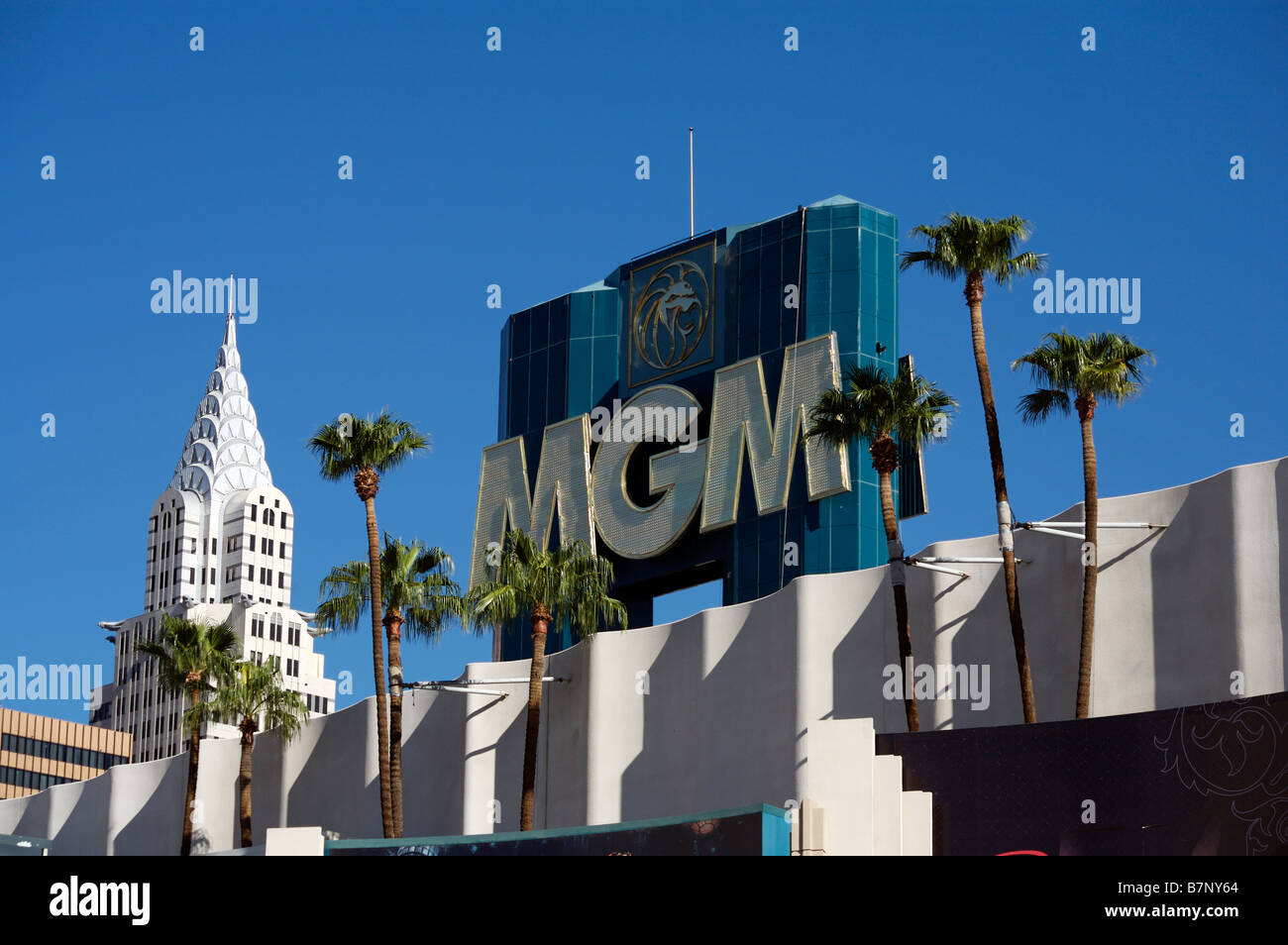 NewYork City und Mgm Grand Hotel Las Vegas Stockfoto