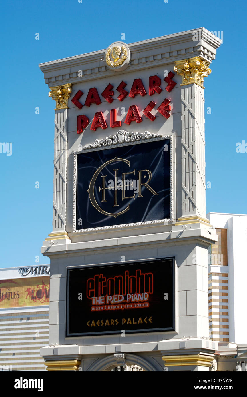 Caesars Palace Show Zeichen Stockfoto
