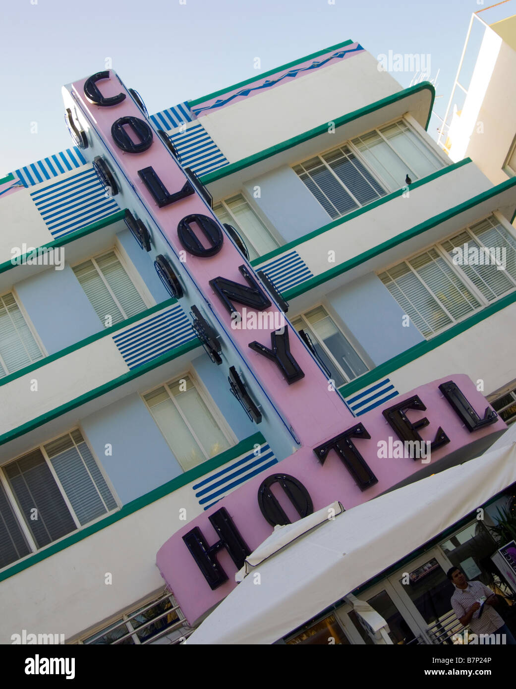 Colony Hotel Ocean Drive Miami Südstrand Stockfoto