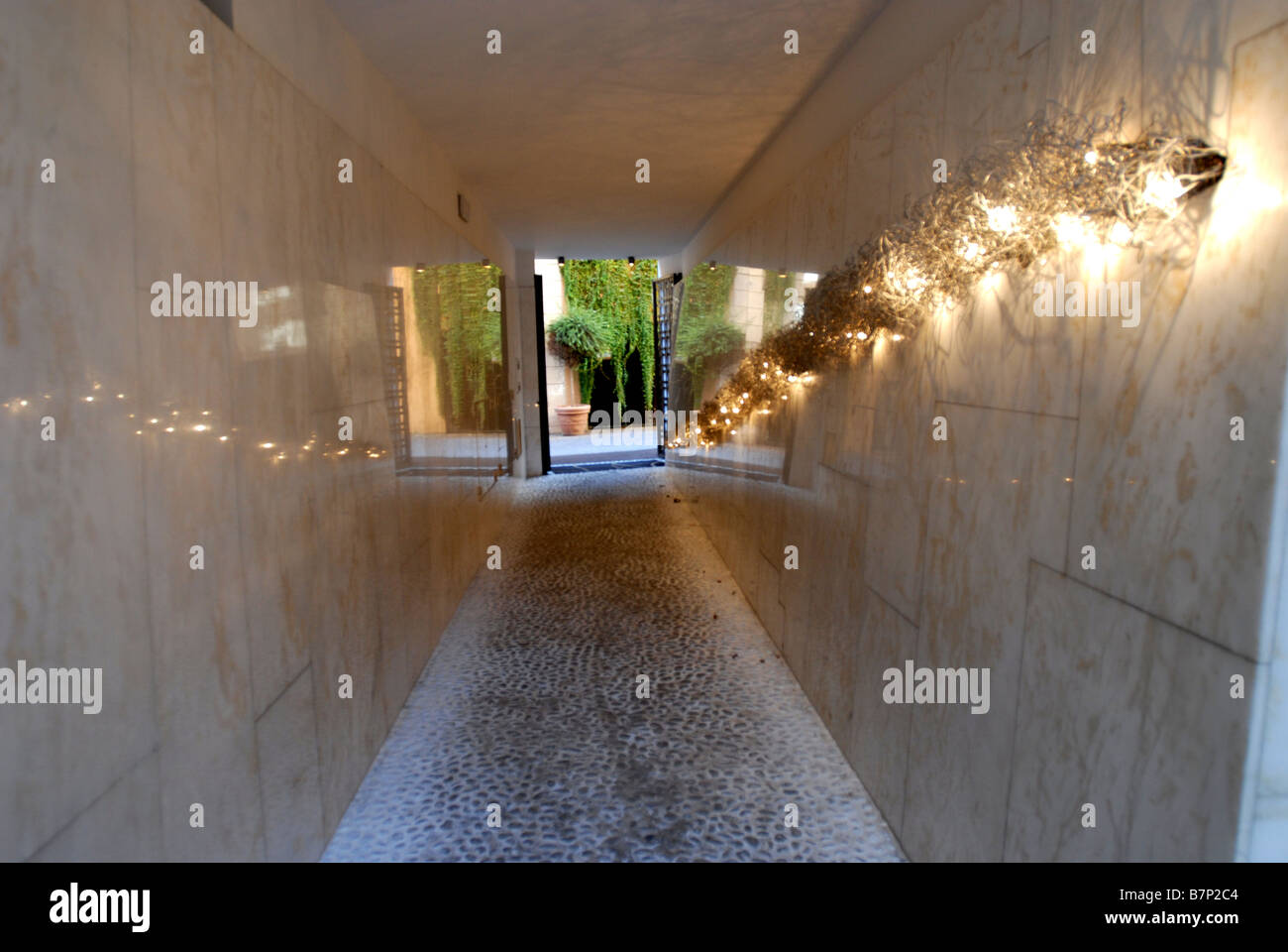 Eingang, ein Boutique-Hotel in Rom Stockfoto