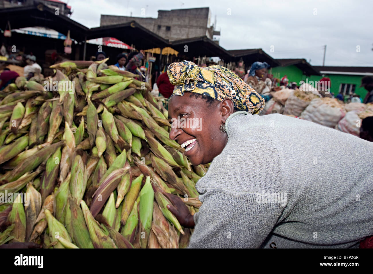 Obst und Gemüse Markt Muranga Zentralprovinz Kenia Stockfoto