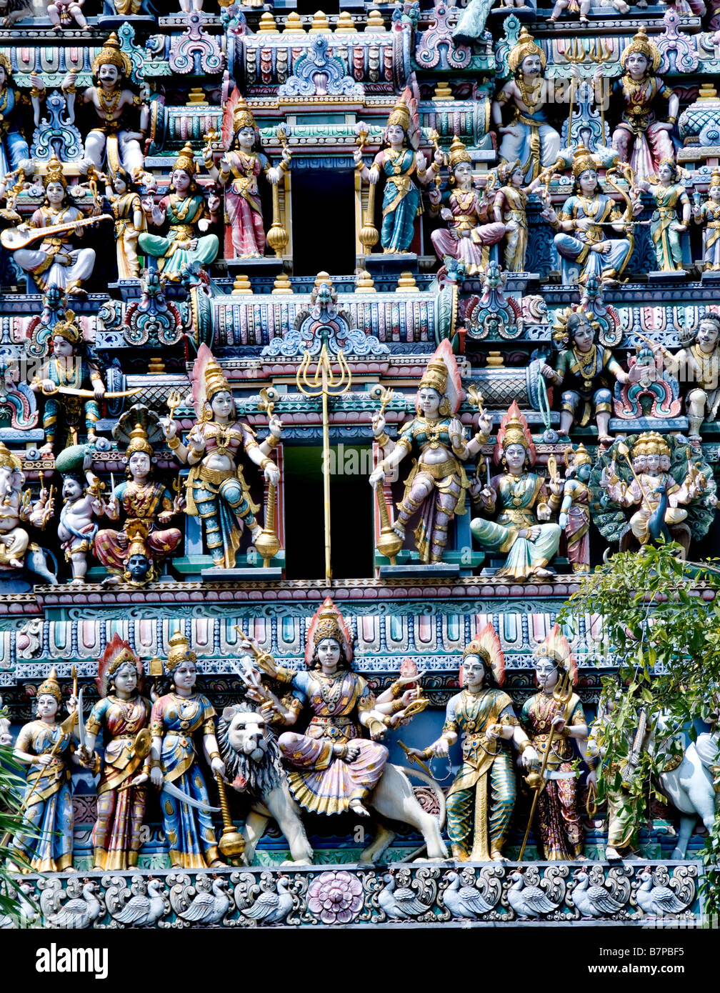 Tempel Sri Veeramakaliamman wenig Indien Singapur Stockfoto
