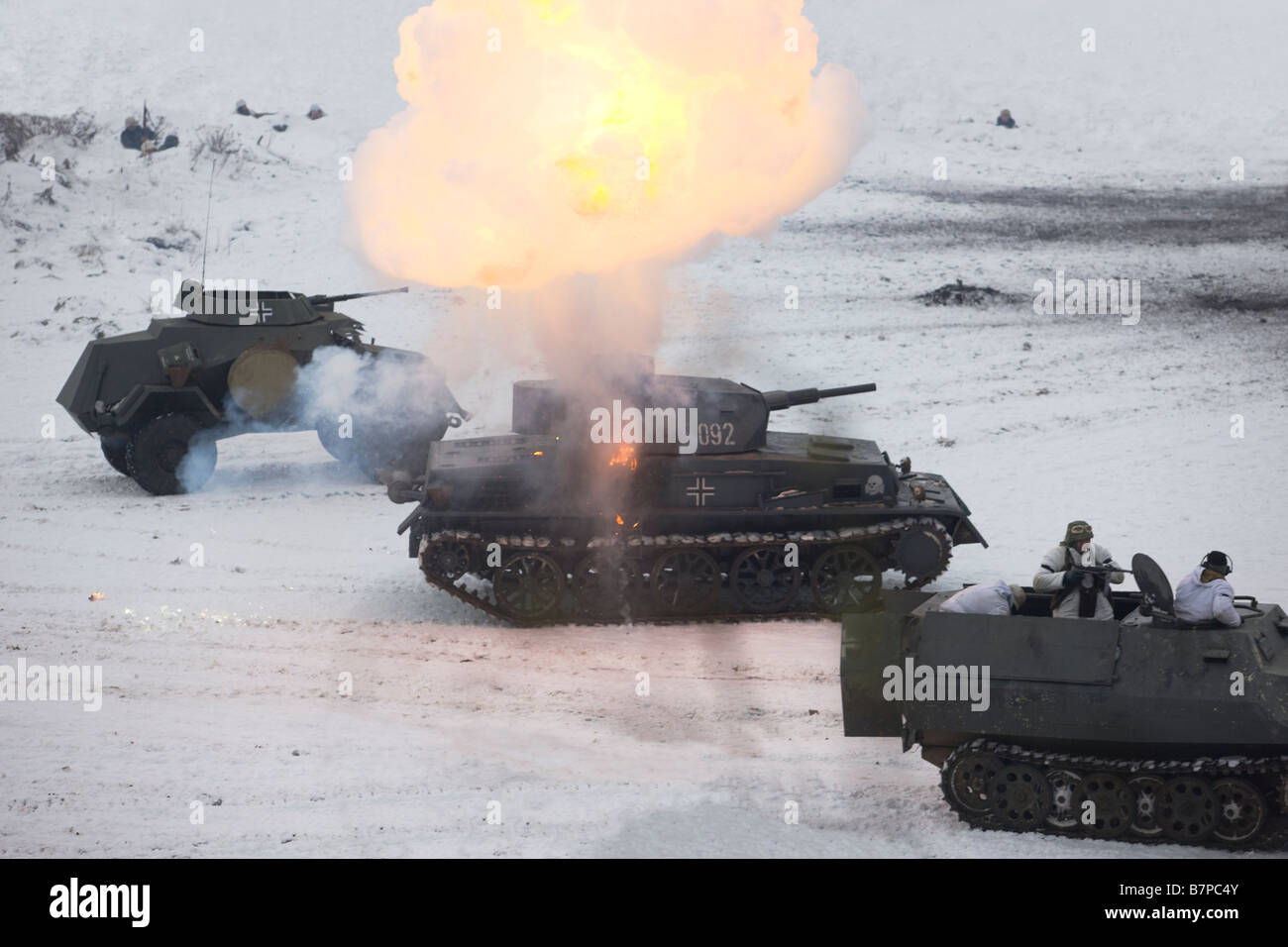 Deutschland Panzer Pz IV sprengten. Rekonstruktion des großen Vaterländischen Krieges (Zweiter Weltkrieg), 1943 Stockfoto