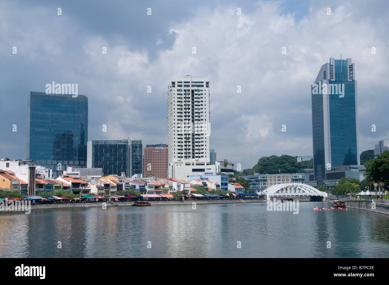 Singapur River Boat quay Stockfoto