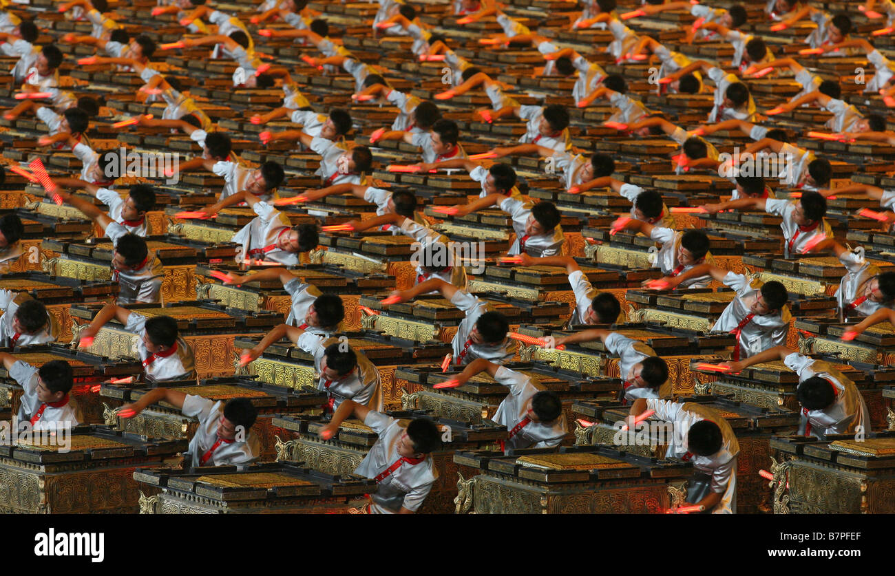 BEIJING OLYMPISCHE SPIELE 2008 ERÖFFNUNGSFEIER Stockfoto