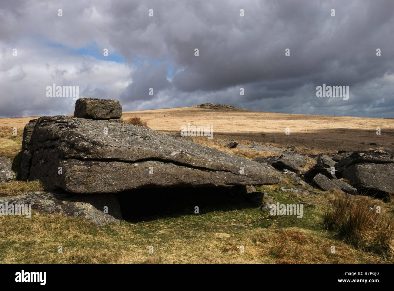 Höheren weißen Tor, ein Granit-Felsen auf Dartmoor Stockfoto
