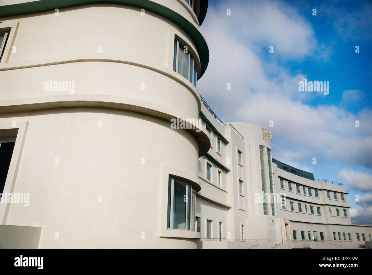 Das Midland Hotel Morecambe, einem restaurierten 30er Jahre Art Deco Gebäude. Stockfoto