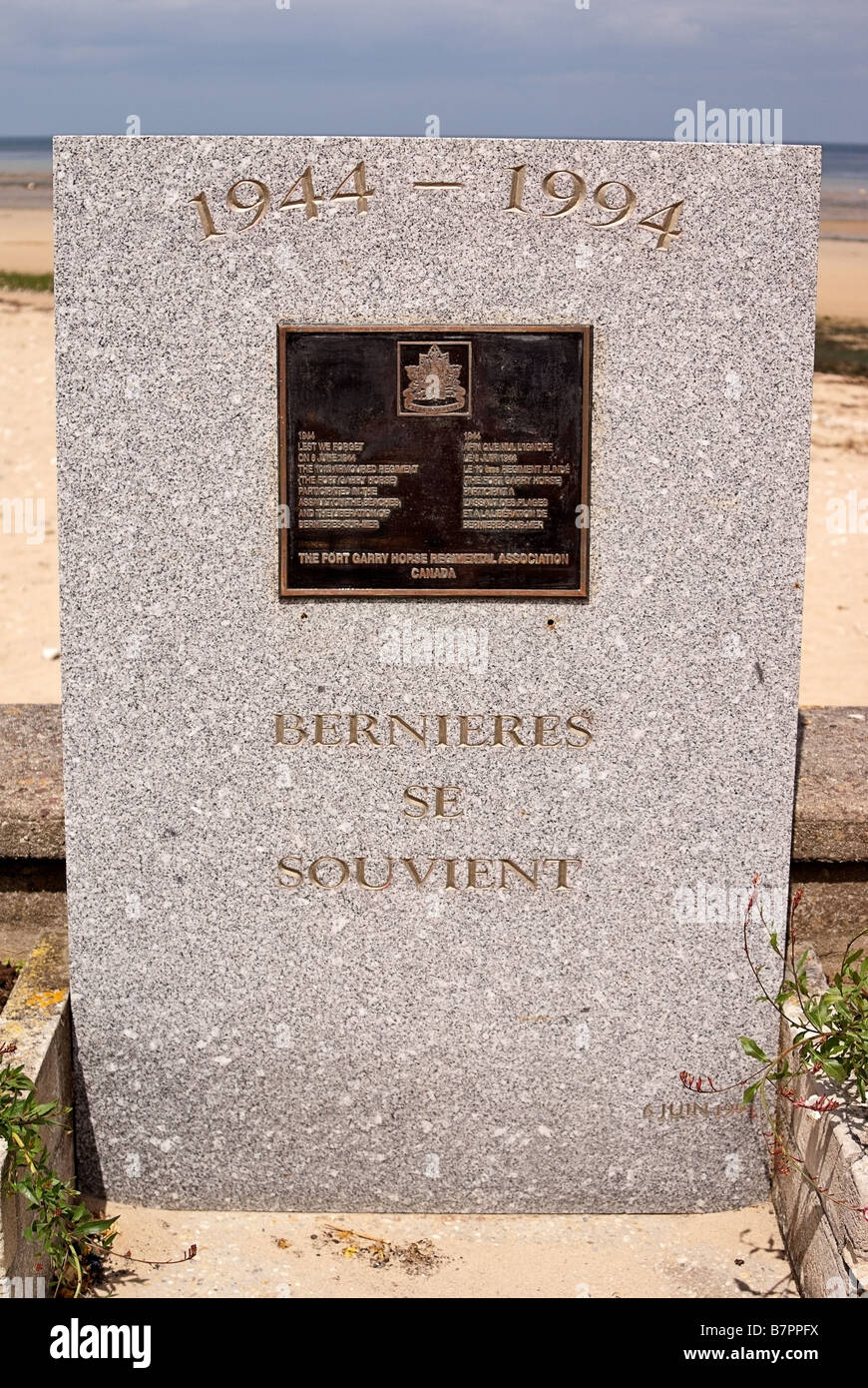 Kanadische Denkmal auf Juno Beach in der Normandie, Frankreich Stockfoto
