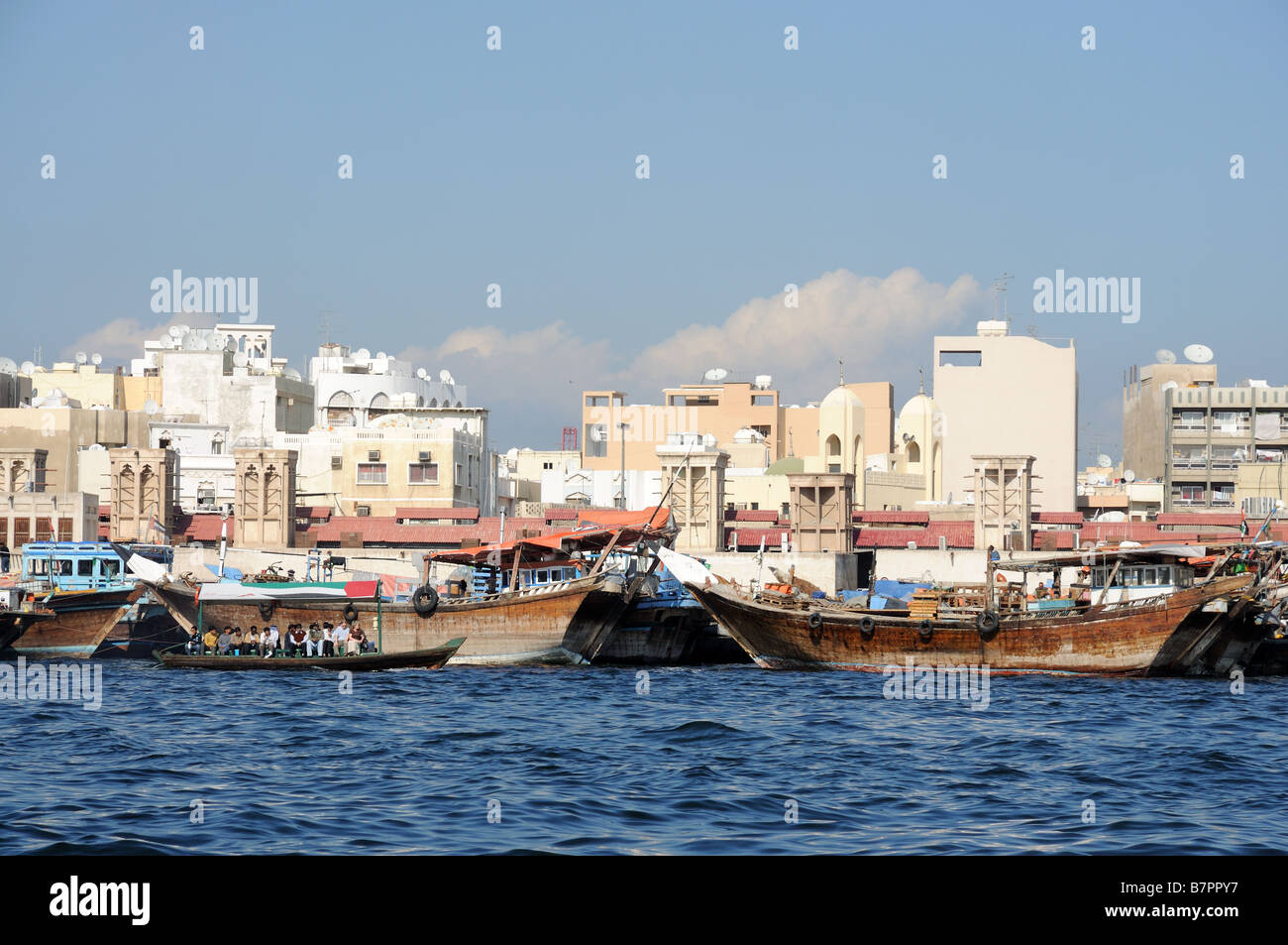 Dhaus am Dubai Creek, Vereinigte Arabische Emirate Stockfoto