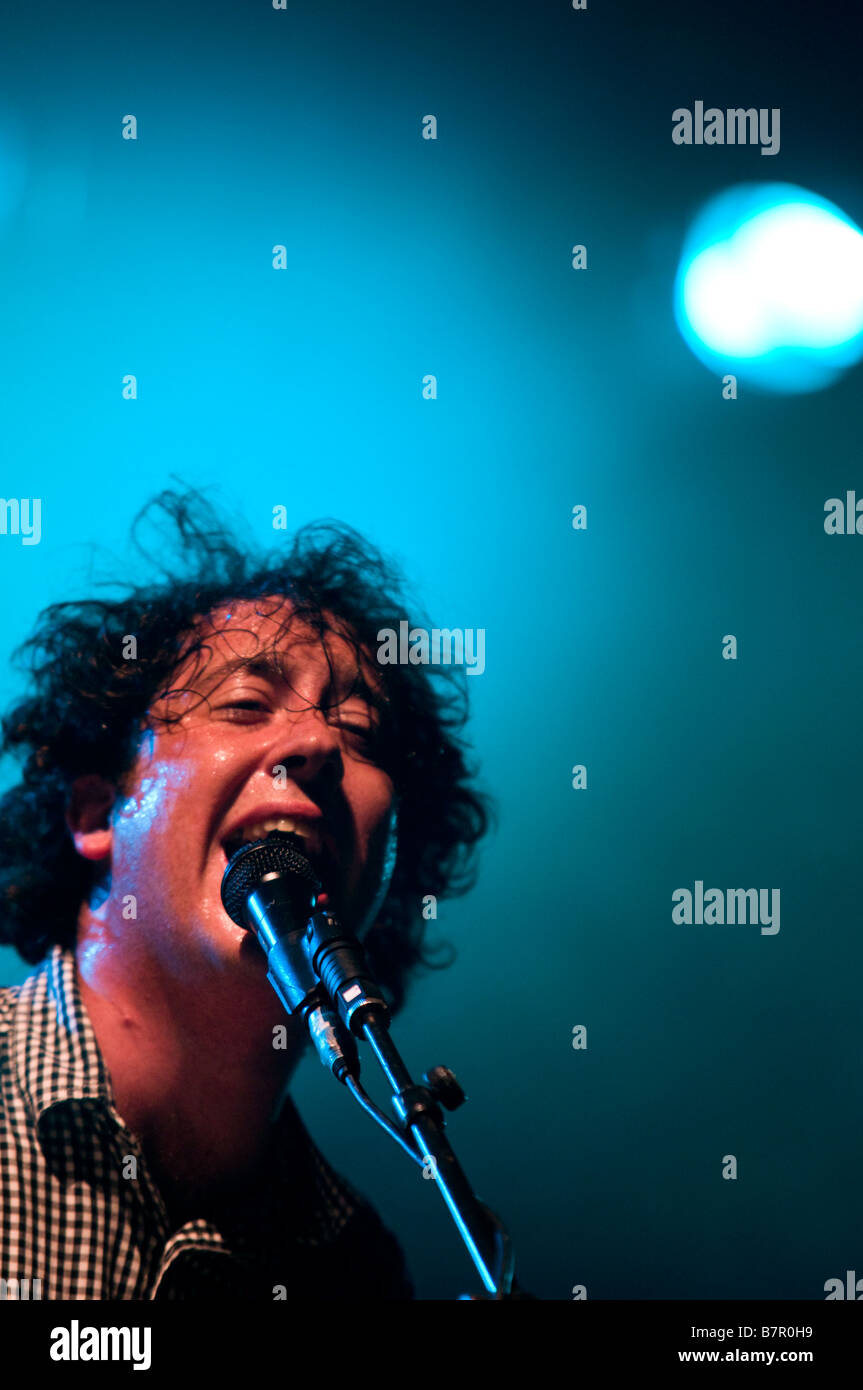 Die Wombats führen Sie auf der Bühne auf dem Reading Festival 2008 Stockfoto