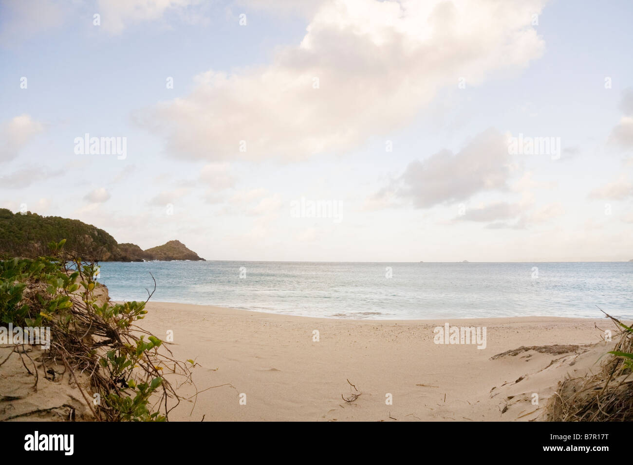 Anse de Colombier Stockfoto