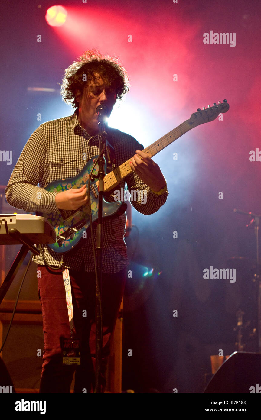 Die Wombats führen Sie auf der Bühne auf dem Reading Festival 2008 Stockfoto