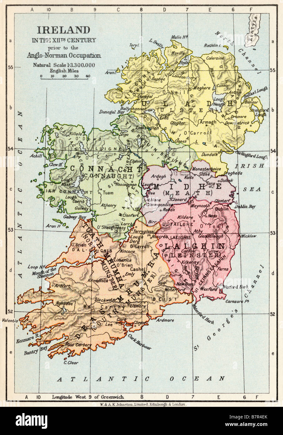 Irland im XII Jahrhundert vor der Anglo-normannischen Besetzung Stockfoto