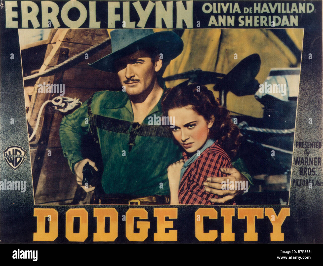 Dodge City Jahr: 1939 USA Errol Flynn Olivia De Haviland Regie: Michael Curtiz Stockfoto