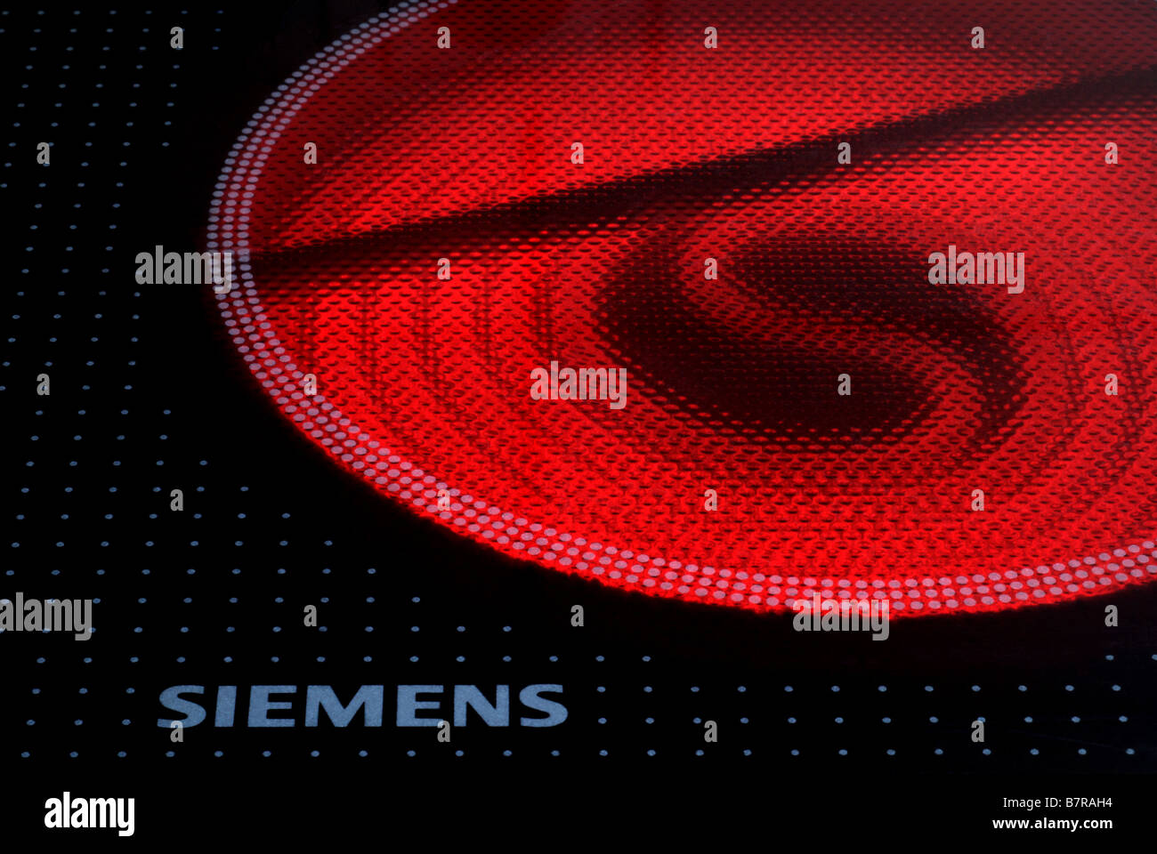 Inländischen elektrischen Herd Kochfeld Siemens Stockfoto