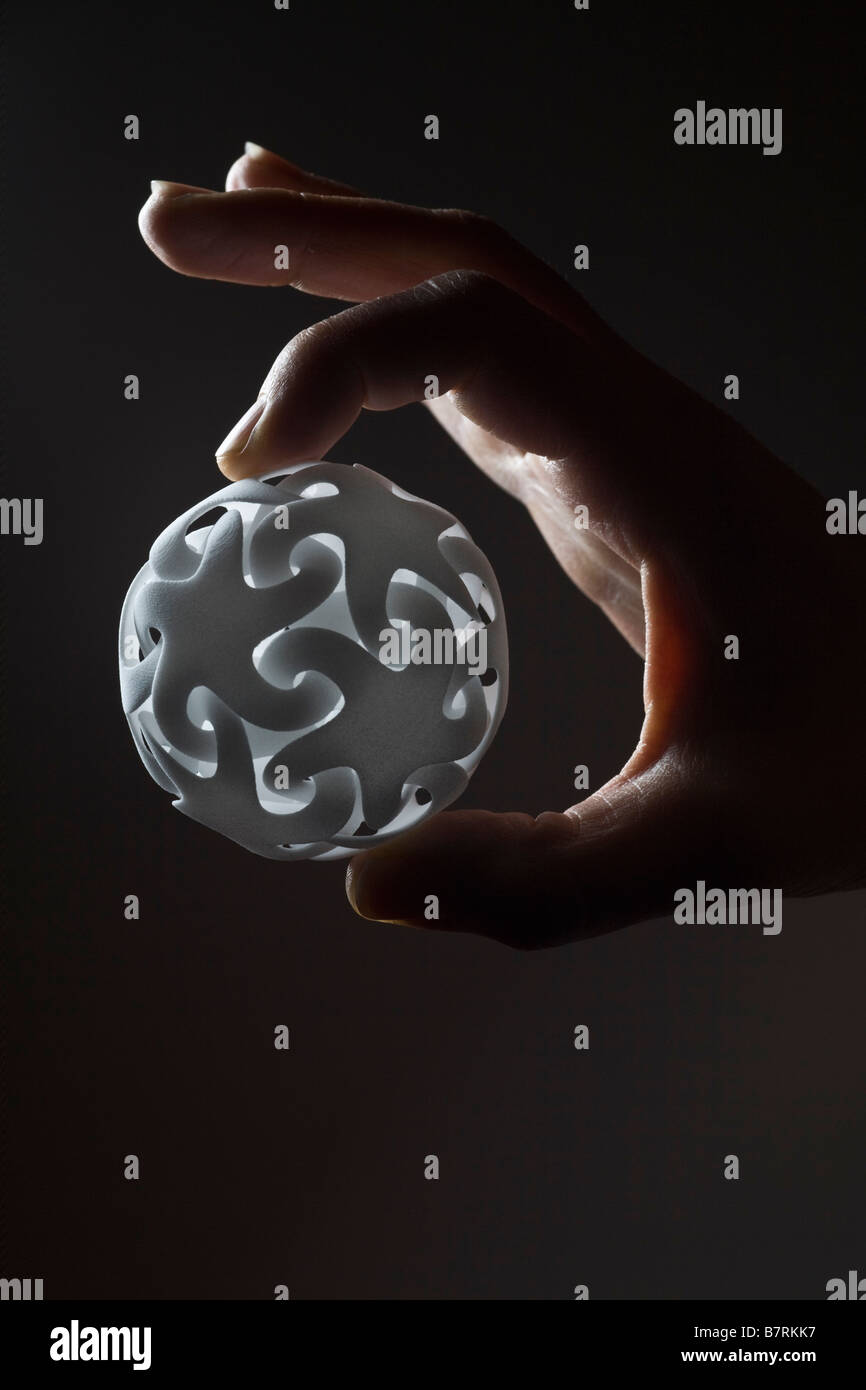 Eine Produktion von 3 dimensionalen Druck der modernen Skulptur. Produktion En 3 Abmessungen d' Une Skulptur moderne. Stockfoto