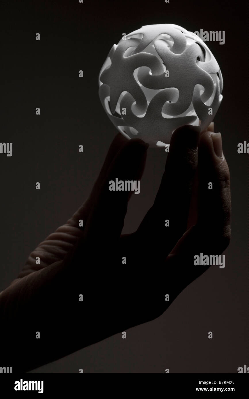 Eine Produktion von 3 dimensionalen Druck der modernen Skulptur. Produktion En 3 Abmessungen d' Une Skulptur moderne. Stockfoto