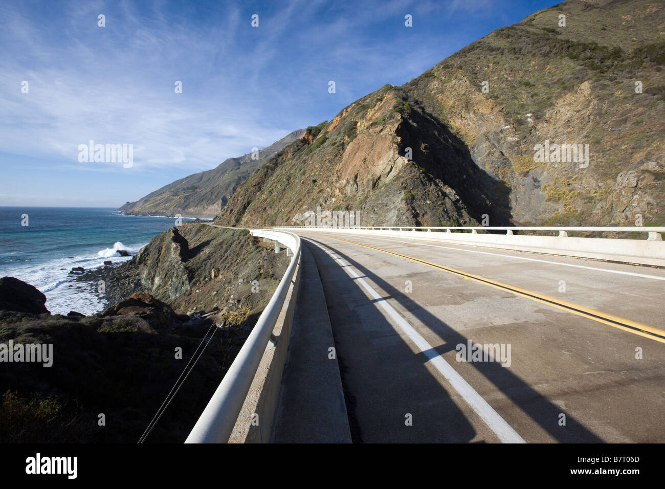 Autobahn-RT 1 zwischen San Simeon & Gorda, Kalifornien, USA Stockfoto