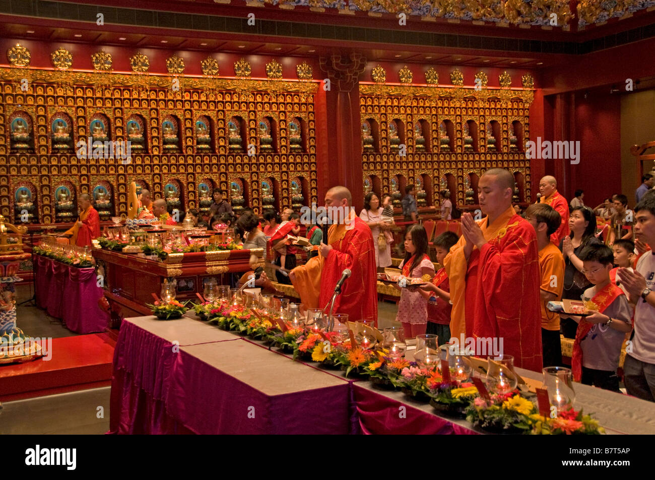 Chinatown Outram Singapur neue Buddha Tooth Relic Temple Stockfoto