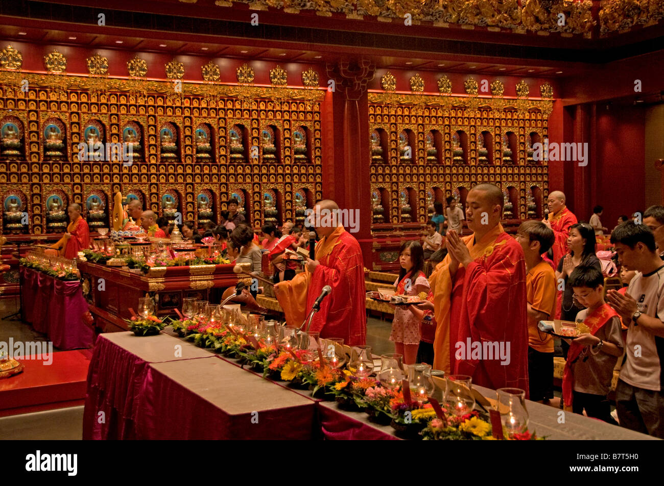 Chinatown Outram Singapur neue Buddha Tooth Relic Temple Stockfoto