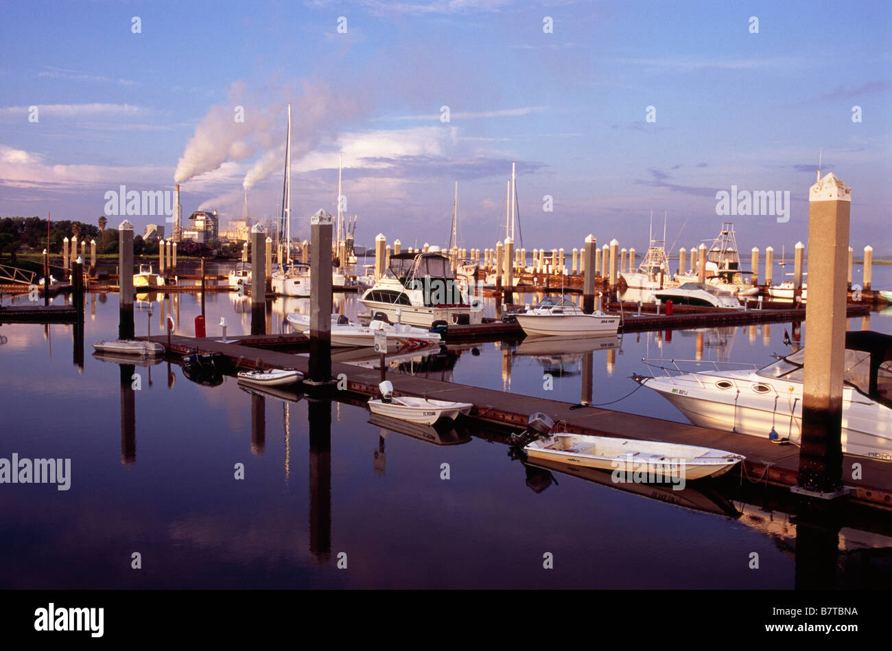 Marina in Fernandina Beach auf Amelia Island Florida Stockfoto