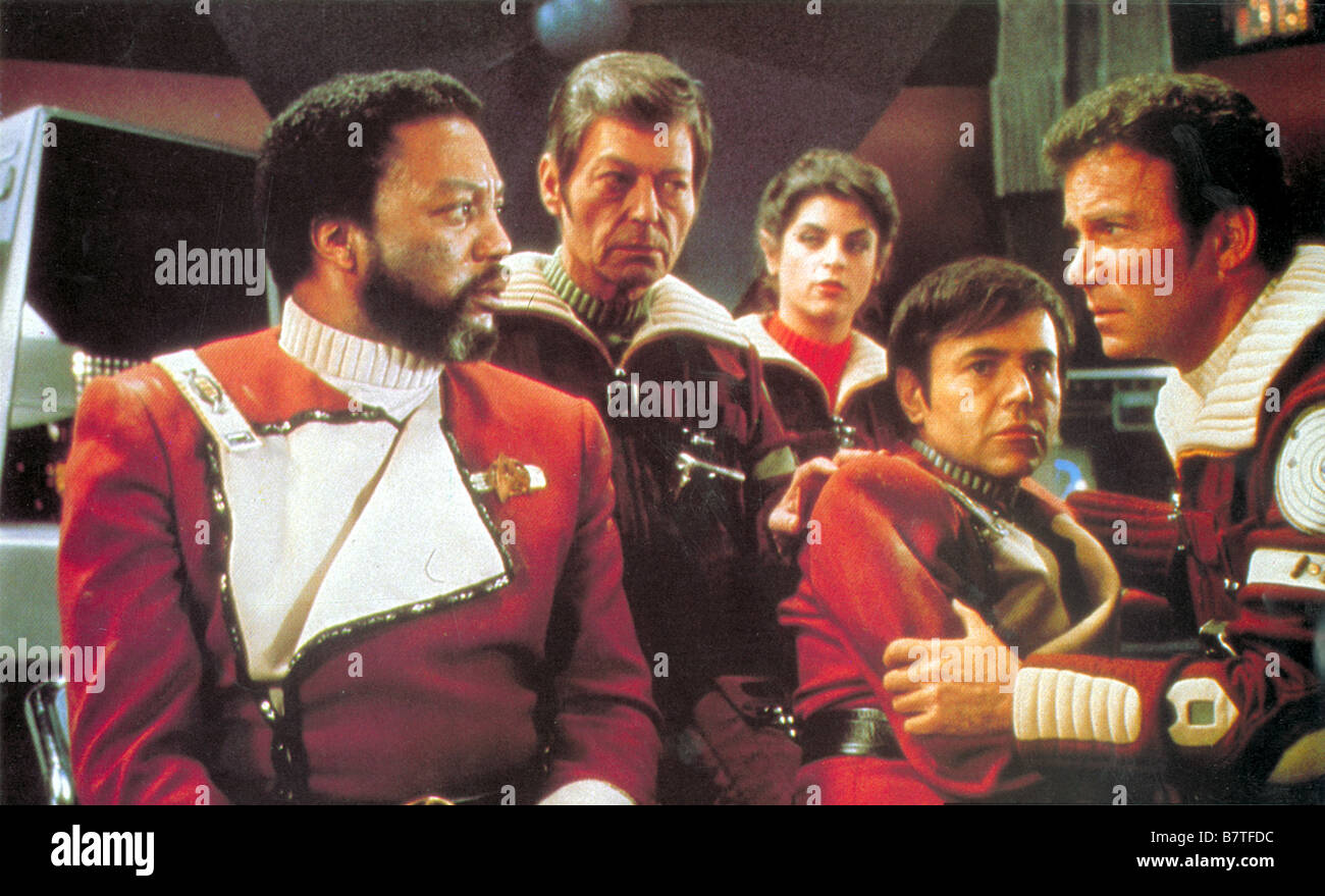 Star Trek: Der Zorn des Khan Jahr: 1982 USA Regie: Nicholas Meyer Paul Winfield, DeForest Kelley, Kirstie Alley, Walter Koenig, William Shatner, Stockfoto