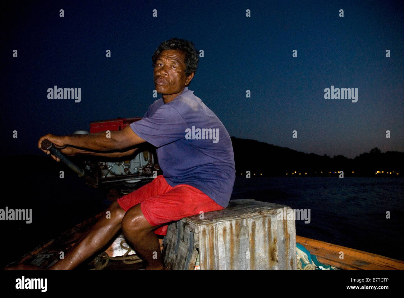 Sea Gypsy Bootsmann Stockfoto