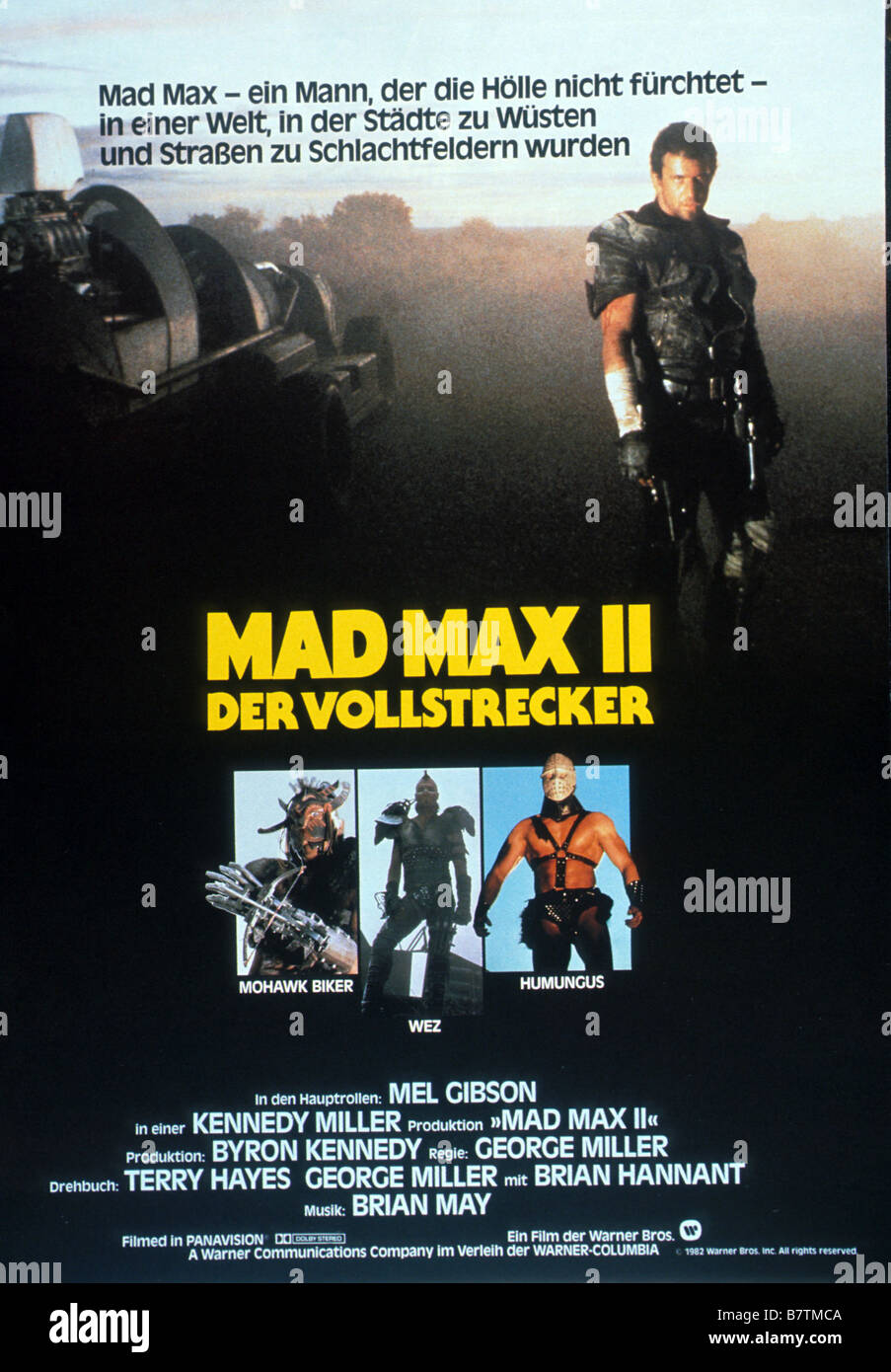 Mad Max 2: Der Road Warrior Jahr: 1981 - Australien Regie: Mel Gibson George Miller Film Poster (Ger) Stockfoto