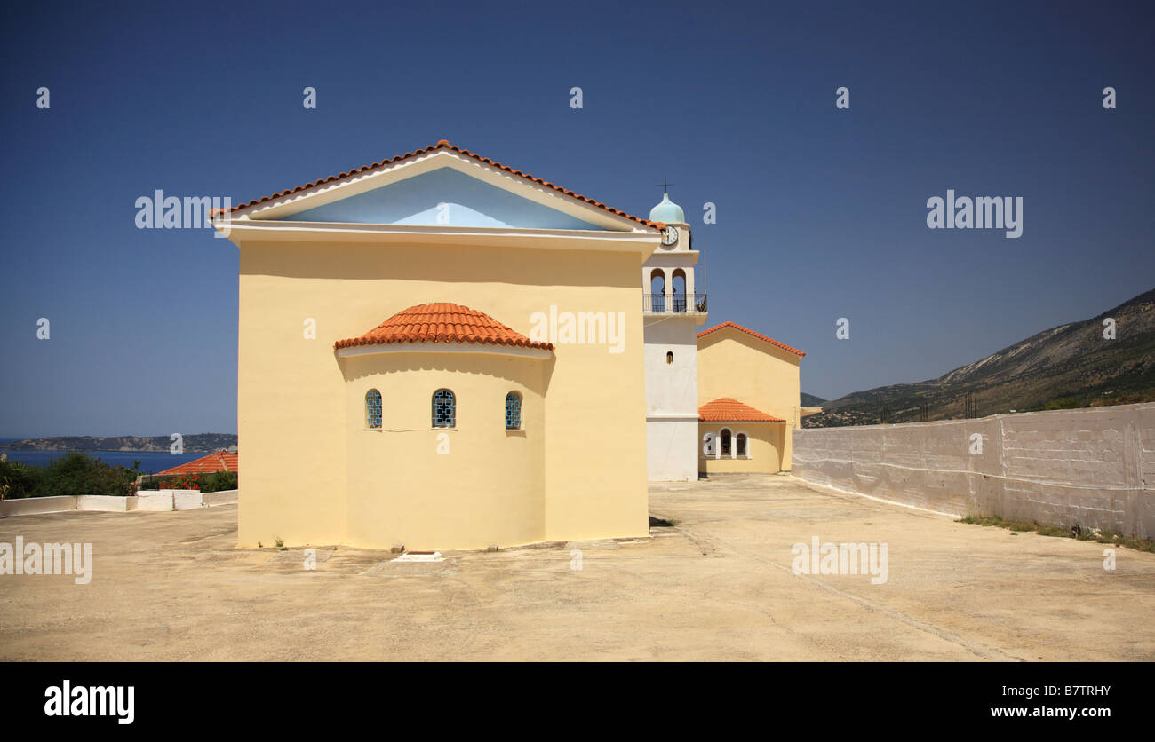 Moderne Kirche in Kefalonia, das alte Panayia Sision Kloster ersetzt Stockfoto