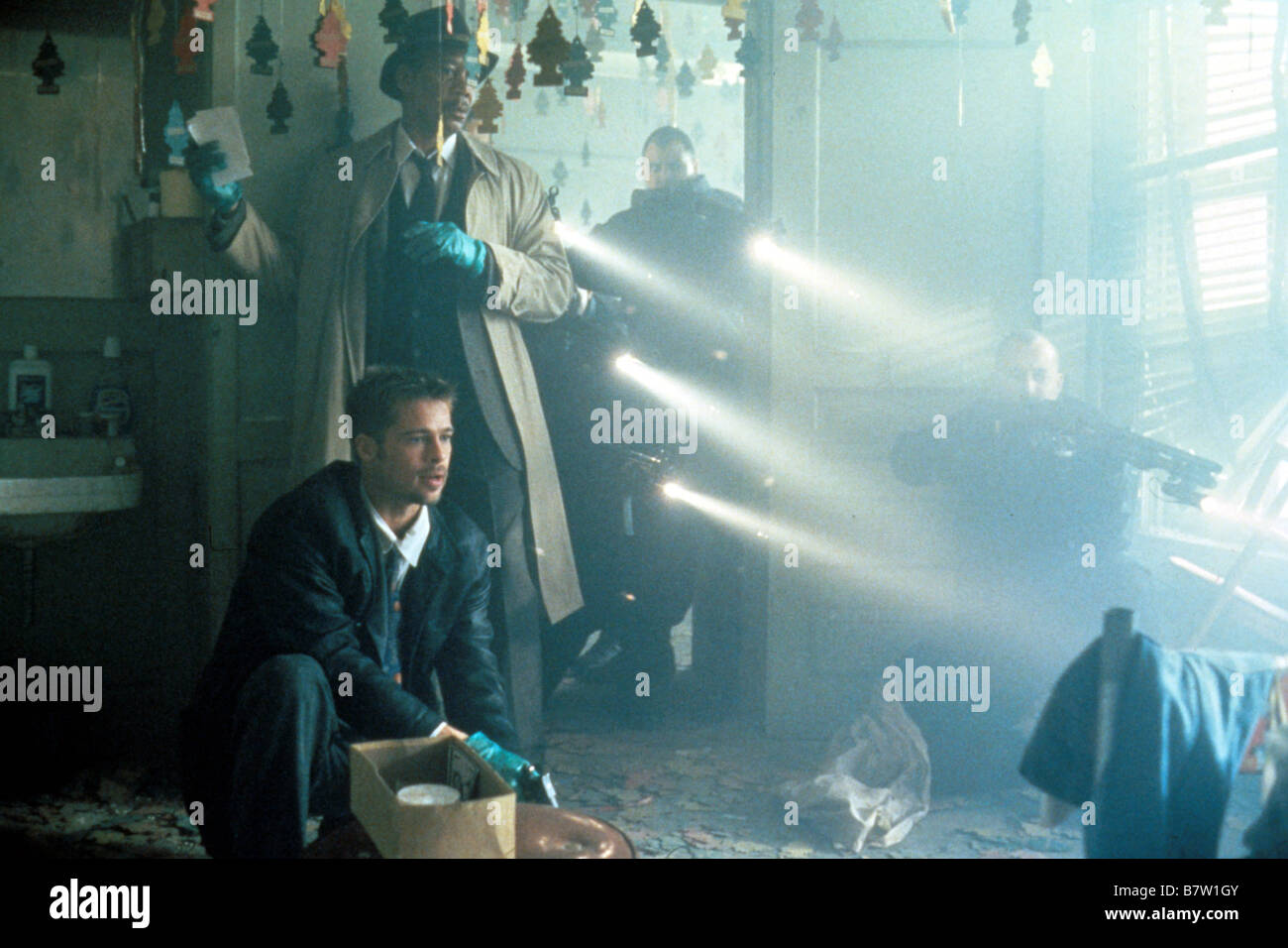 Sieben Se7en Jahr: 1995 USA Morgan Freeman, Brad Pitt Regisseur: David Fincher Stockfoto