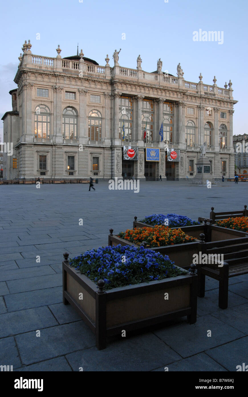 Der Palazzo Madama in Piazza Castello, Turin, Piemont, Italien. Stockfoto