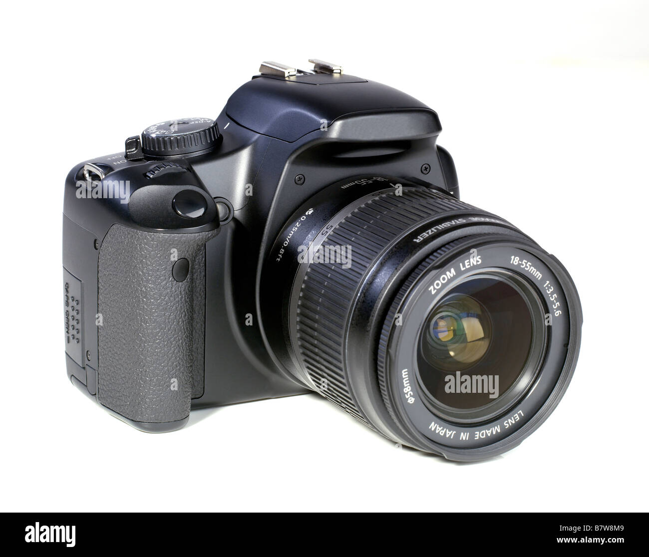 Schwarz digitale SLR Kamera Einzellinse reflex Objektiv Stockfoto