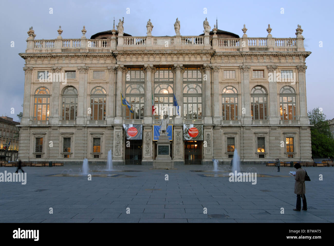 Der Palazzo Madama in Piazza Castello, Turin, Piemont, Italien. Stockfoto