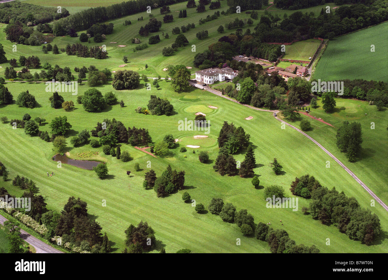 Luftaufnahme des Shifnal Golf Club in Shropshire, England Stockfoto