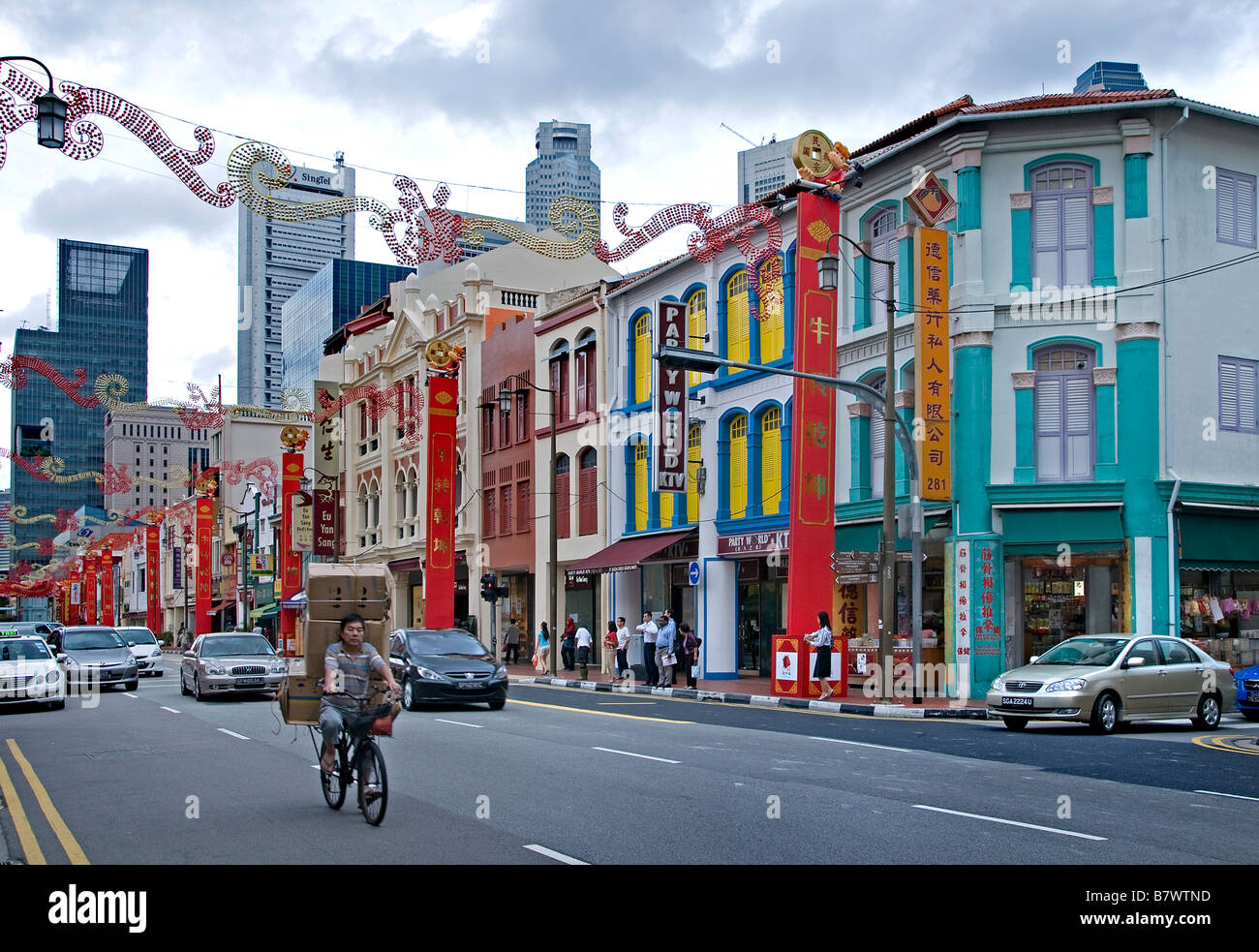 Singapur Chinatown China chinesische Streetshop speichern Marktzentrum Innenstadt Stockfoto