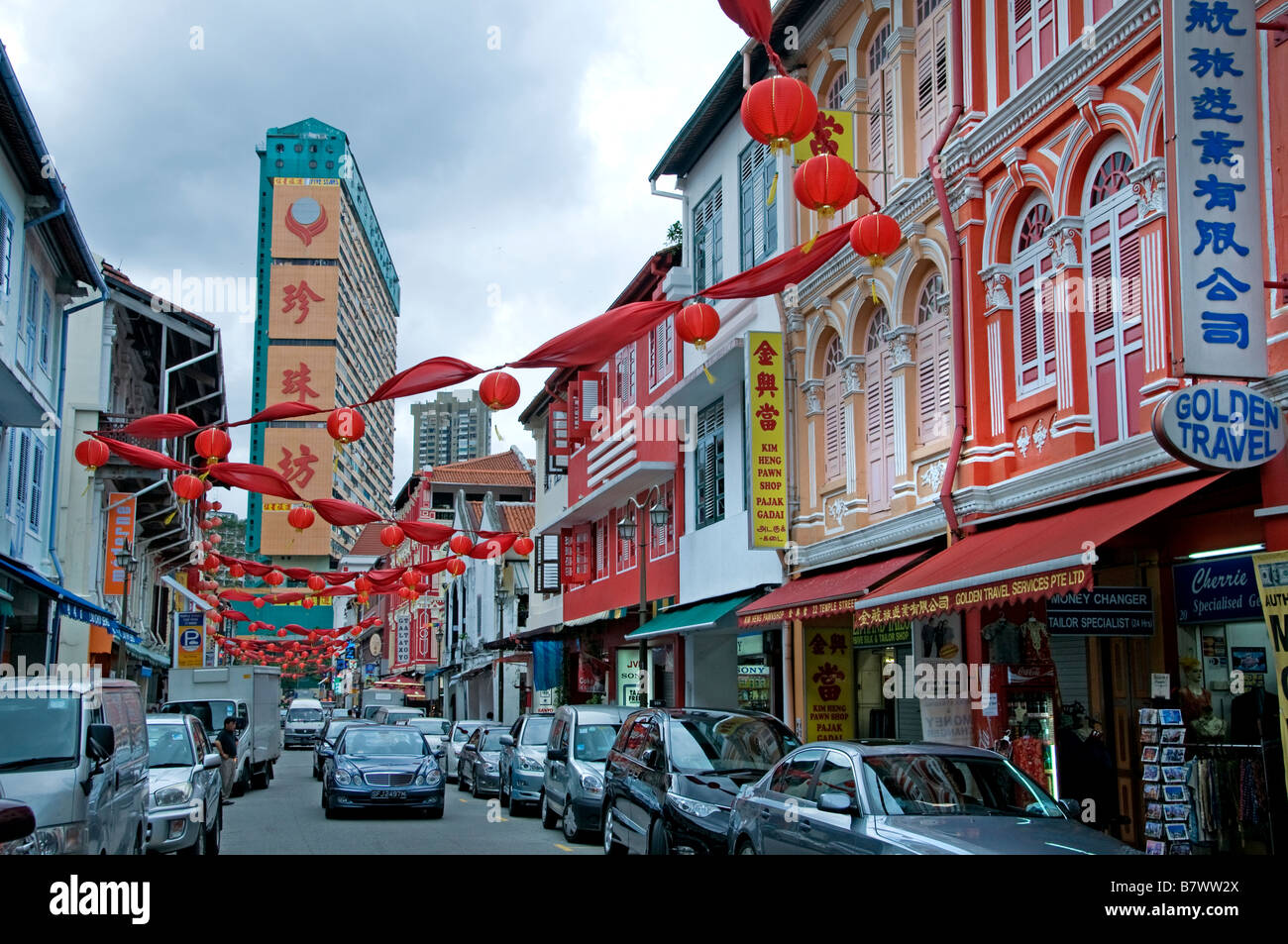 Singapur Chinatown China chinesische Streetshop speichern Marktzentrum Innenstadt Stockfoto