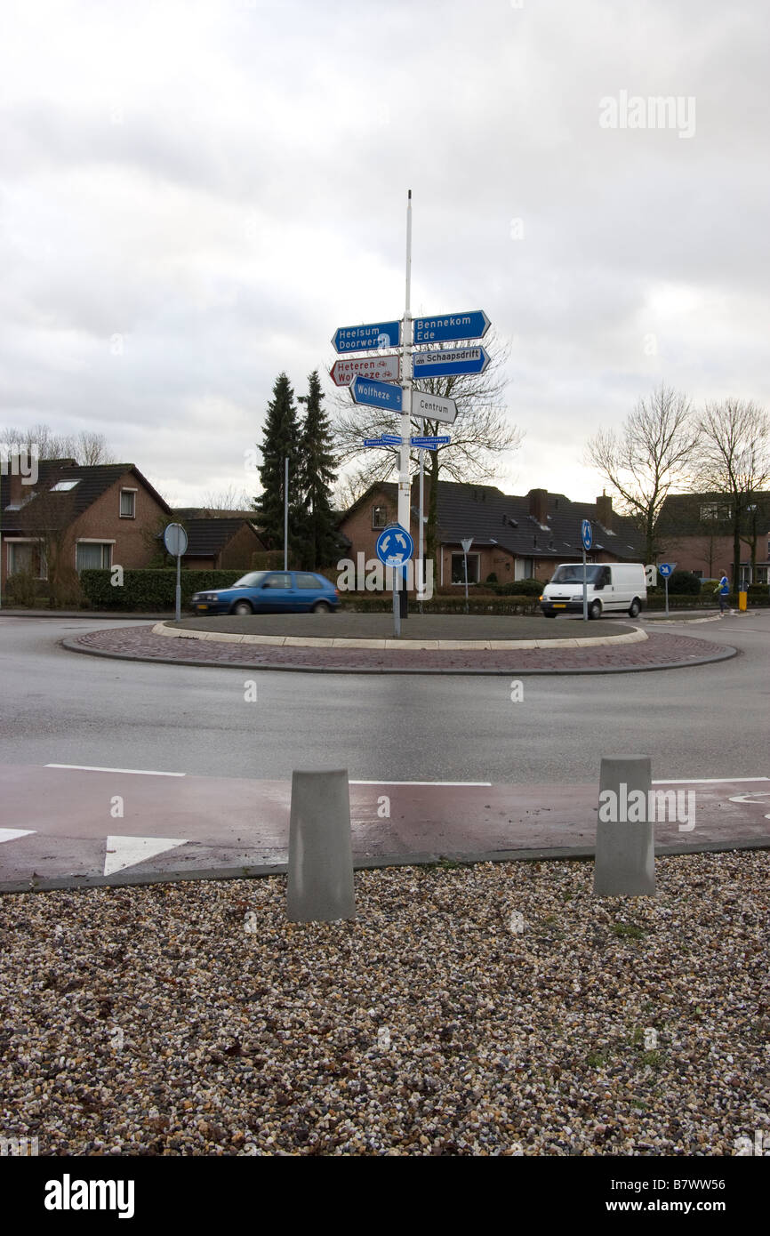Niederländische gepflasterten Kreisverkehr Stockfoto