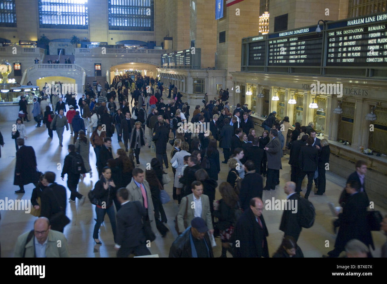 Morgendlichen Berufsverkehr in Grand Central Station in New York City Stockfoto