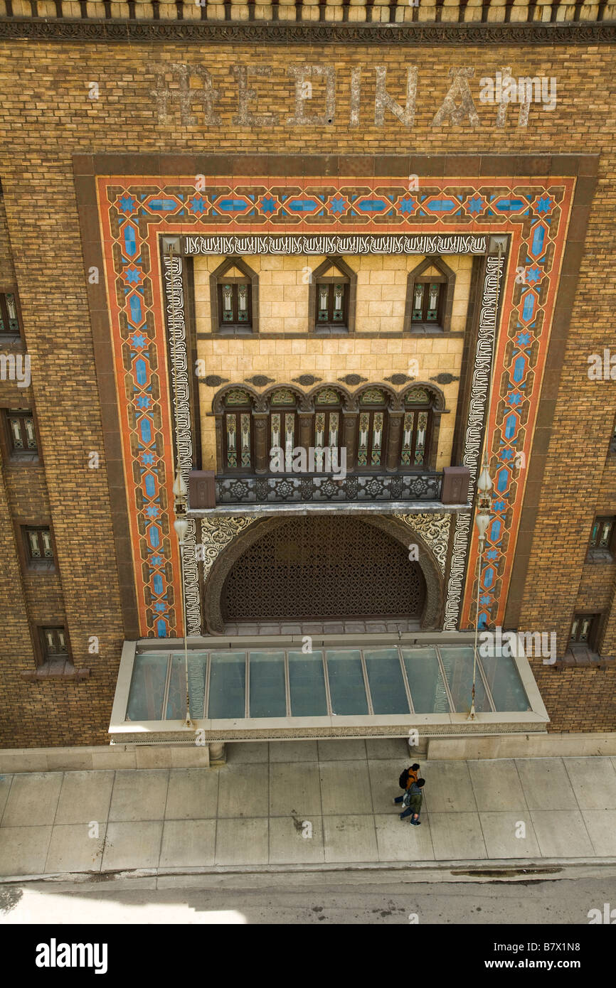ILLINOIS Chicago außen von Bloomingdales Heimtextilien speichern ausführlich ehemaligen Medinah Temple von Mosaik und windows Stockfoto