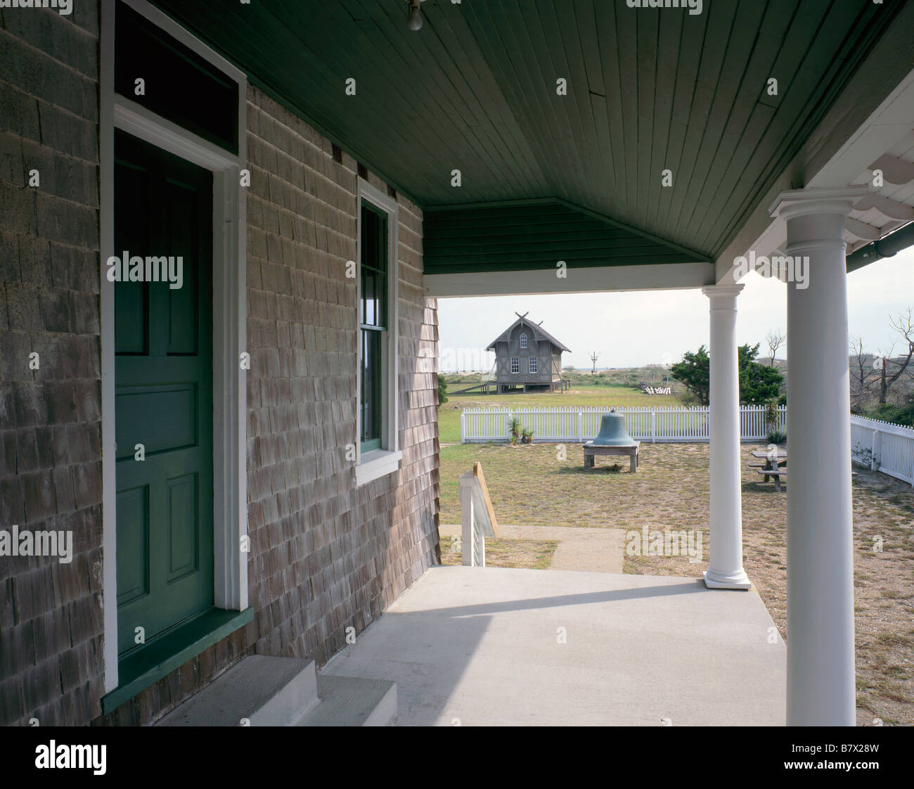 NORTH CAROLINA - Chicamacomico U S Life Saving Service-Station in Cape Hatteras National Seashore auf den Outer Banks. Stockfoto
