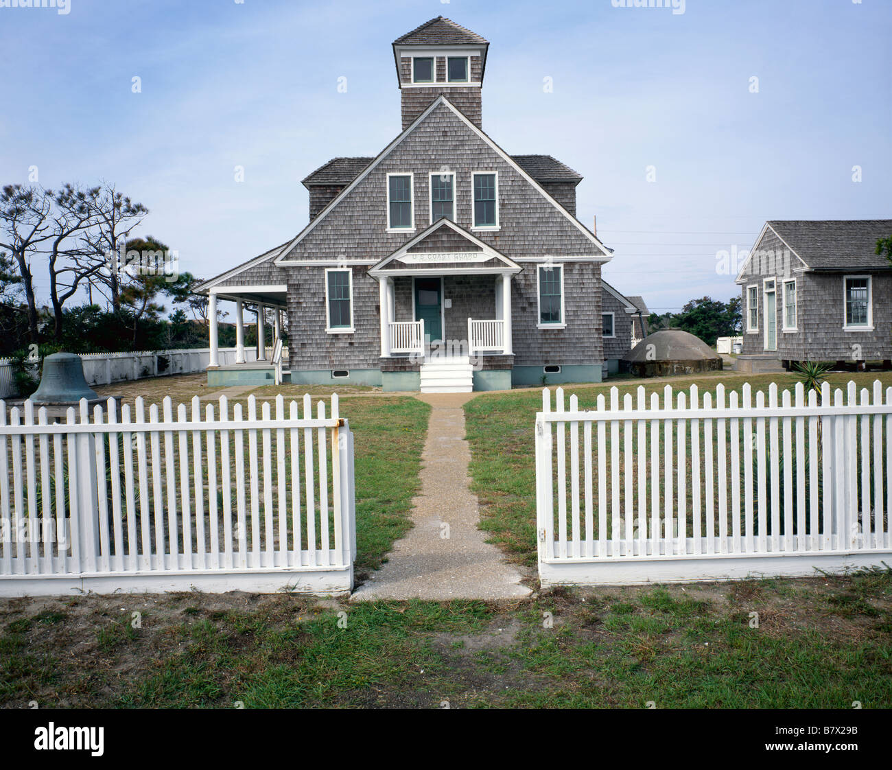 NORTH CAROLINA - Chicamacomico U S Life Saving Service-Station in Cape Hatteras National Seashore auf den Outer Banks. Stockfoto