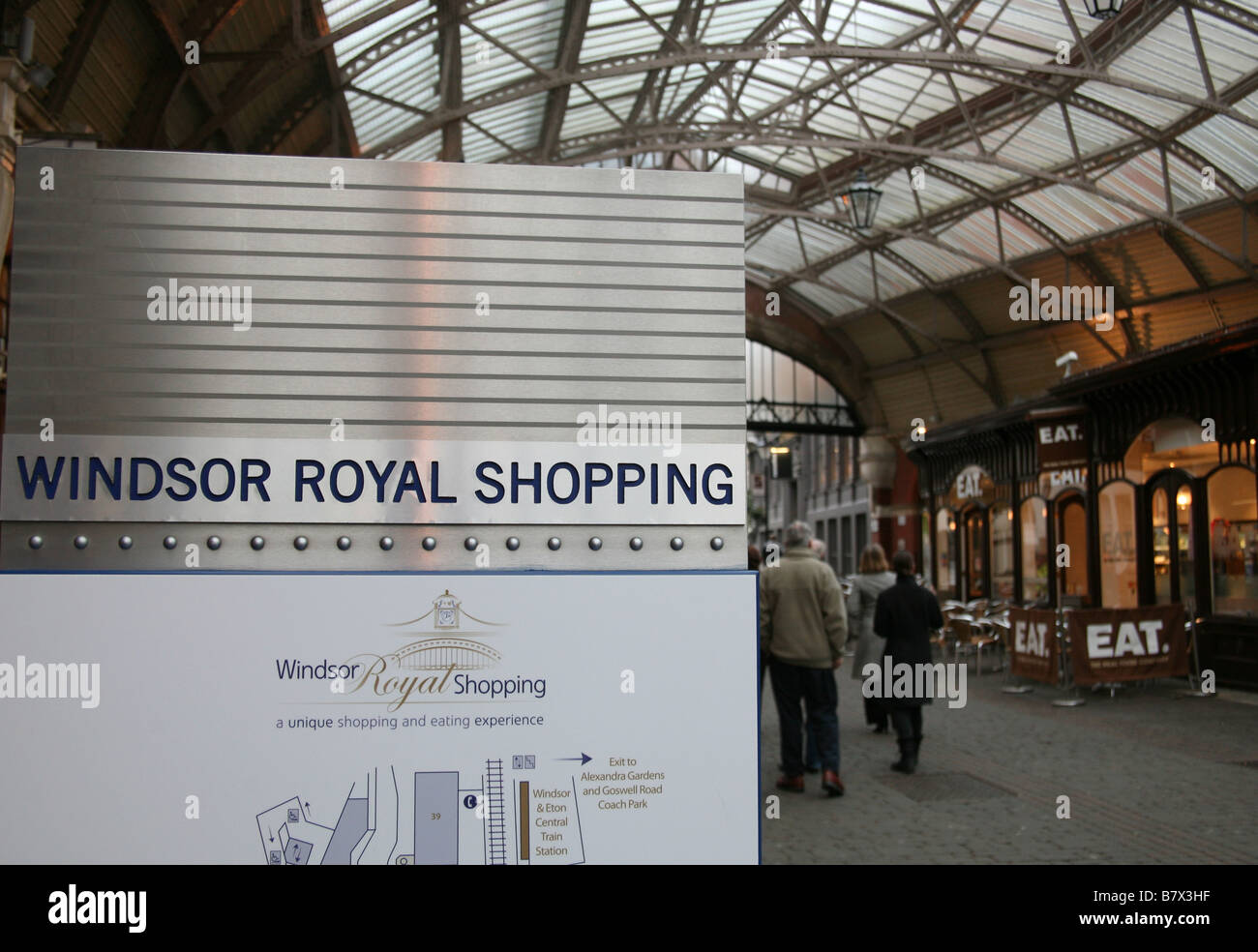 Windsor Royal Shopping Zentrum im alten Bahnhof Stockfoto